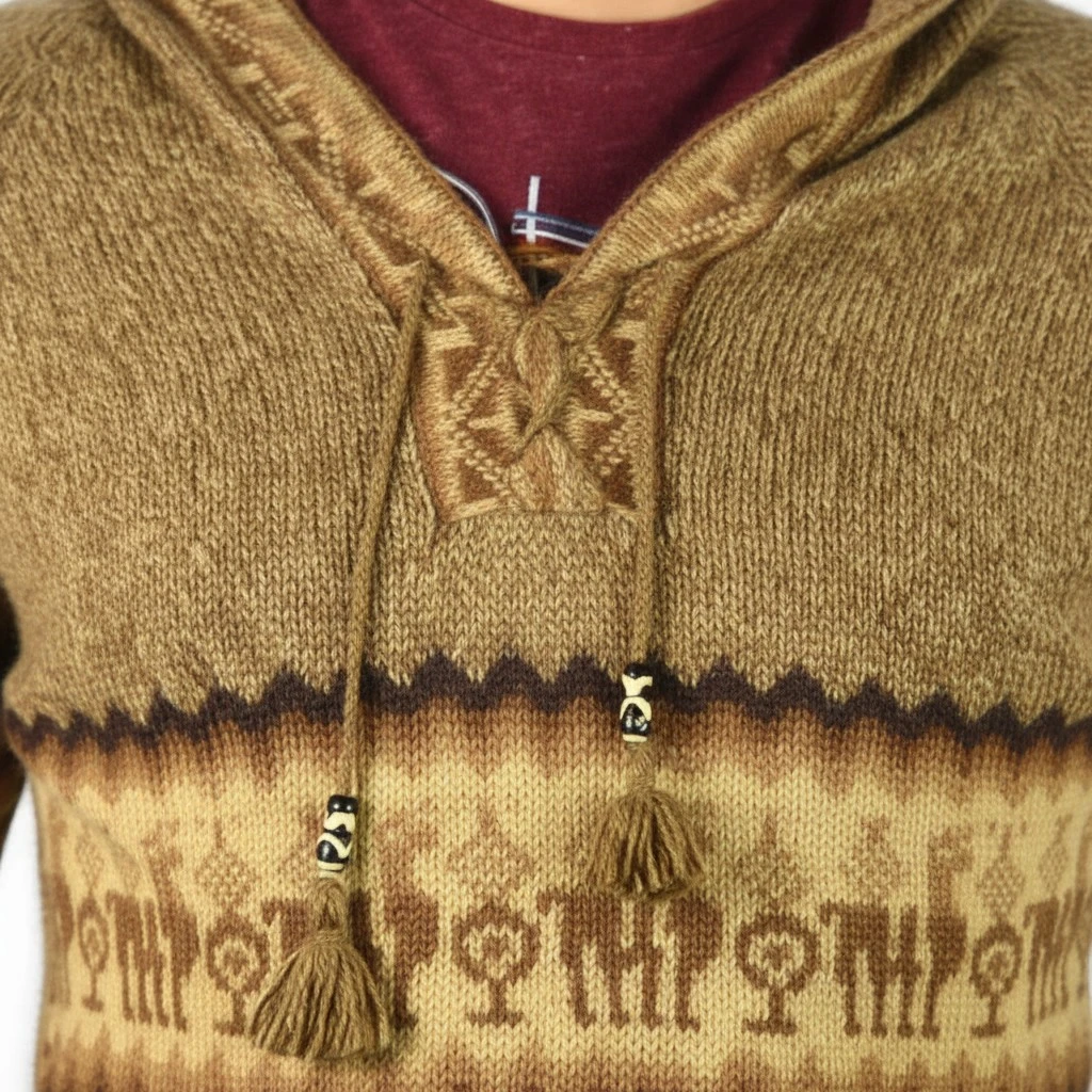 alpaka herren pullover-detail faser